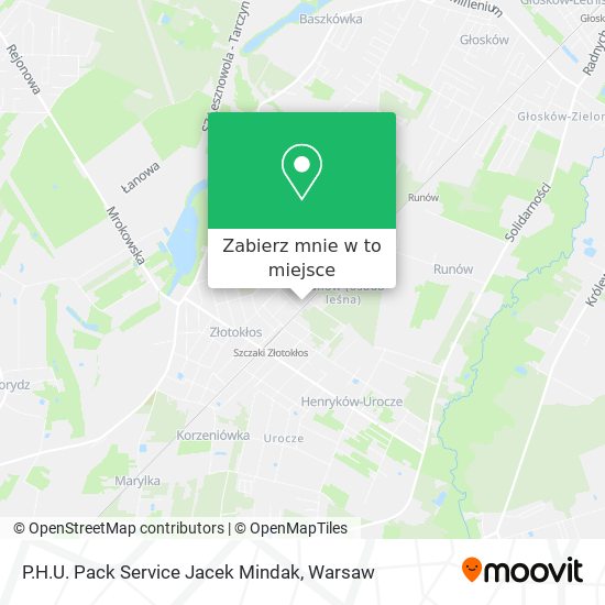 Mapa P.H.U. Pack Service Jacek Mindak