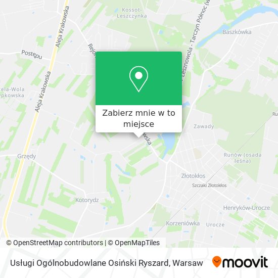 Mapa Usługi Ogólnobudowlane Osiński Ryszard