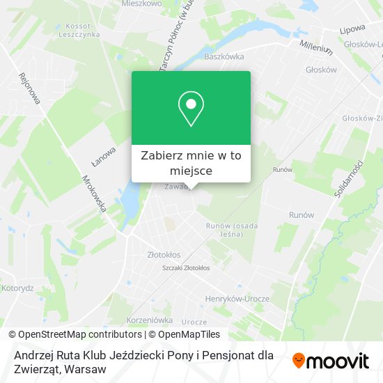 Mapa Andrzej Ruta Klub Jeździecki Pony i Pensjonat dla Zwierząt