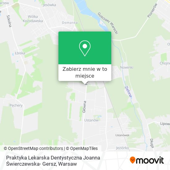 Mapa Praktyka Lekarska Dentystyczna Joanna Świerczewska- Gersz