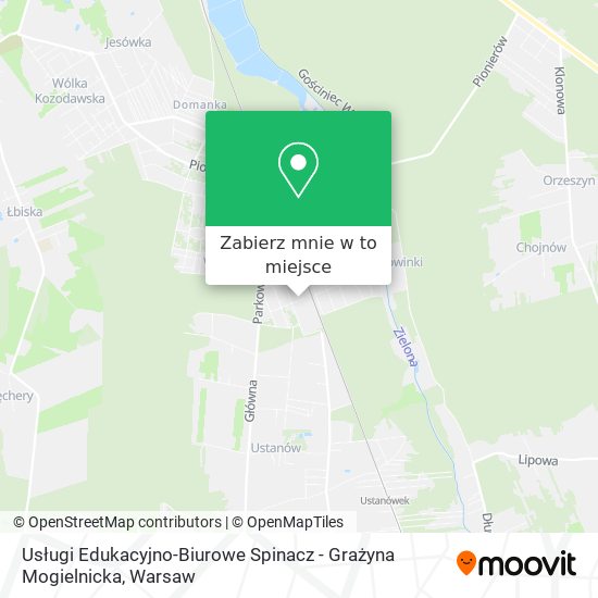 Mapa Usługi Edukacyjno-Biurowe Spinacz - Grażyna Mogielnicka