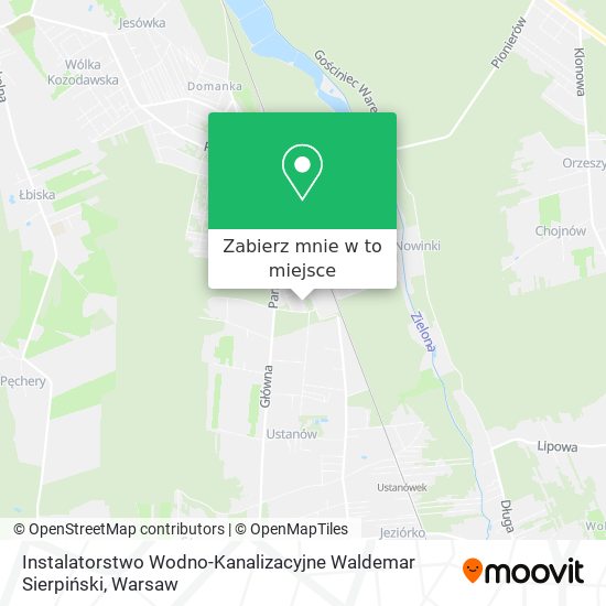 Mapa Instalatorstwo Wodno-Kanalizacyjne Waldemar Sierpiński