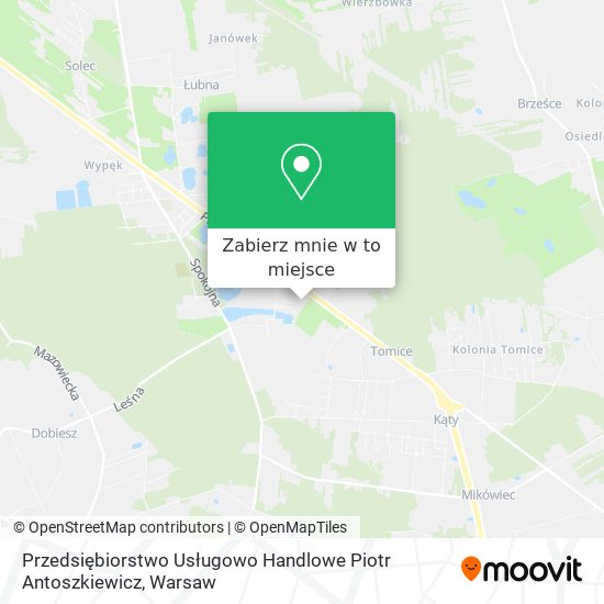 Mapa Przedsiębiorstwo Usługowo Handlowe Piotr Antoszkiewicz