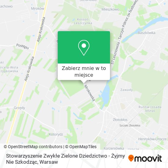 Mapa Stowarzyszenie Zwykłe Zielone Dziedzictwo - Żyjmy Nie Szkodząc