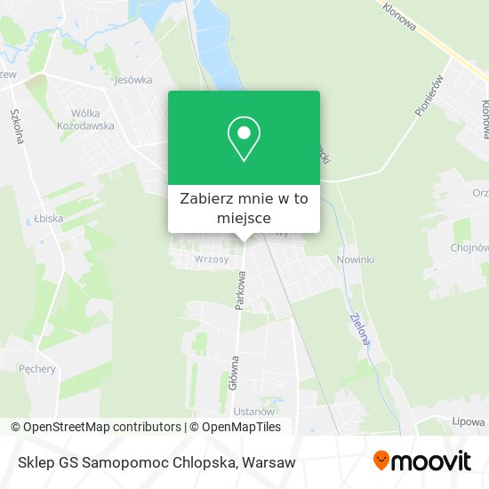 Mapa Sklep GS Samopomoc Chlopska