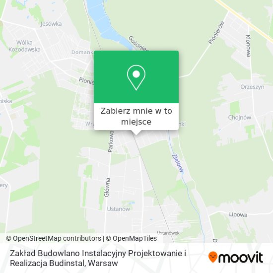 Mapa Zakład Budowlano Instalacyjny Projektowanie i Realizacja Budinstal