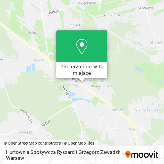 Mapa Hurtownia Spożywcza Ryszard i Grzegorz Zawadzki