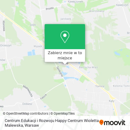 Mapa Centrum Edukacji i Rozwoju Happy Centrum Wioletta Malewska