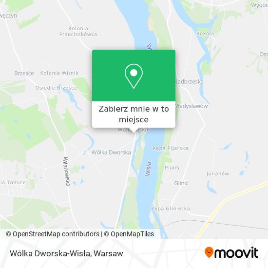 Mapa Wólka Dworska-Wisła