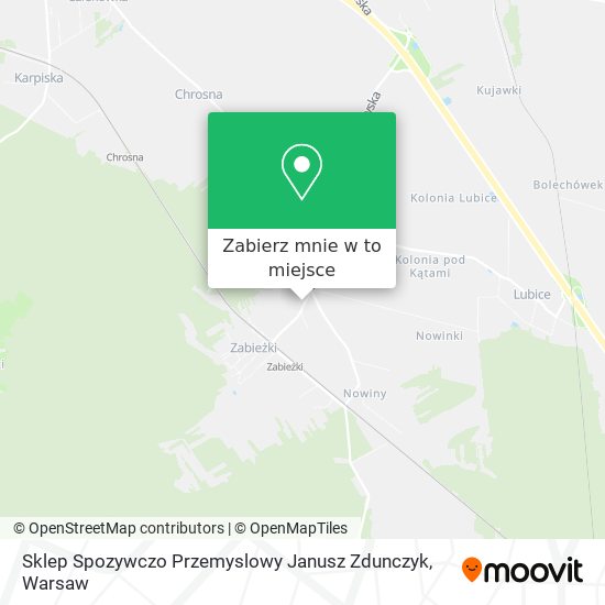 Mapa Sklep Spozywczo Przemyslowy Janusz Zdunczyk