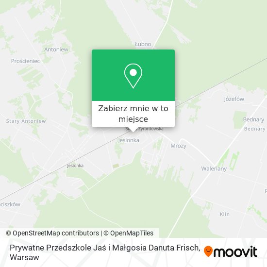 Mapa Prywatne Przedszkole Jaś i Małgosia Danuta Frisch