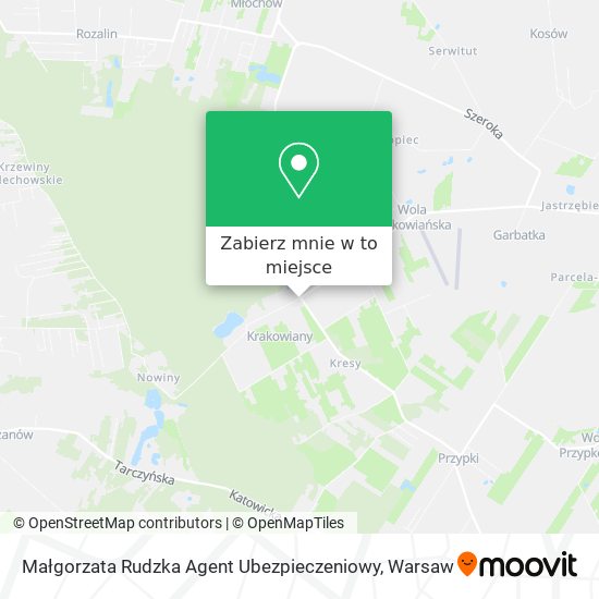 Mapa Małgorzata Rudzka Agent Ubezpieczeniowy