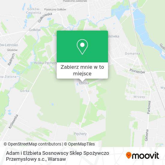 Mapa Adam i Elżbieta Sosnowscy Sklep Spożywczo Przemysłowy s.c.