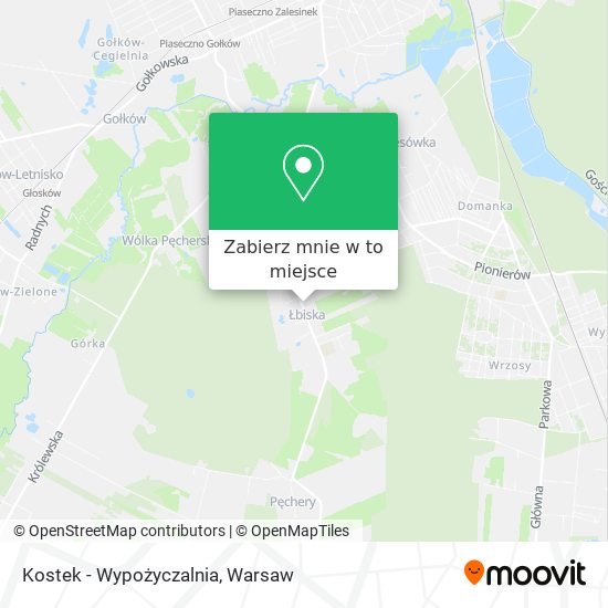 Mapa Kostek - Wypożyczalnia