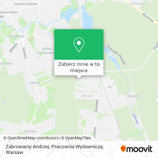 Mapa Zabrowarny Andrzej. Pracownia Wydawnicza