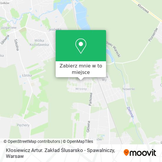 Mapa Kłosiewicz Artur. Zakład Ślusarsko - Spawalniczy