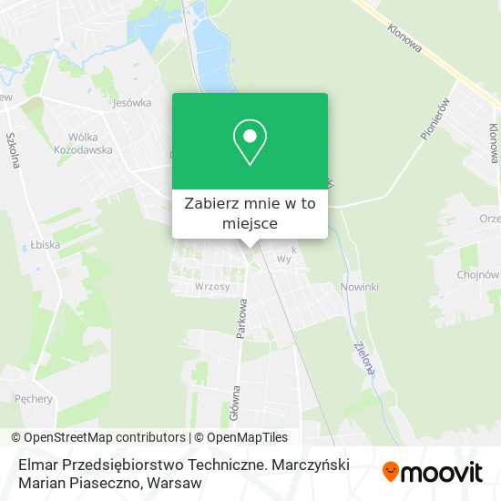 Mapa Elmar Przedsiębiorstwo Techniczne. Marczyński Marian Piaseczno