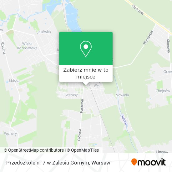 Mapa Przedszkole nr 7 w Zalesiu Górnym