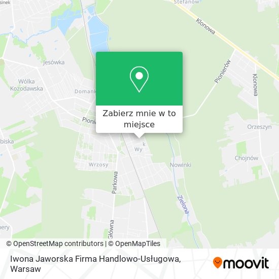 Mapa Iwona Jaworska Firma Handlowo-Usługowa