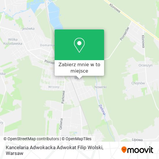 Mapa Kancelaria Adwokacka Adwokat Filip Wolski