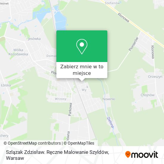 Mapa Szlązak Zdzisław. Ręczne Malowanie Szyldów