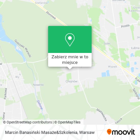 Mapa Marcin Banasiński Masaże&Szkolenia