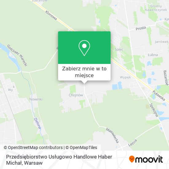 Mapa Przedsiębiorstwo Usługowo Handlowe Haber Michał