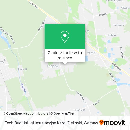 Mapa Tech-Bud Usługi Instalacyjne Karol Zieliński