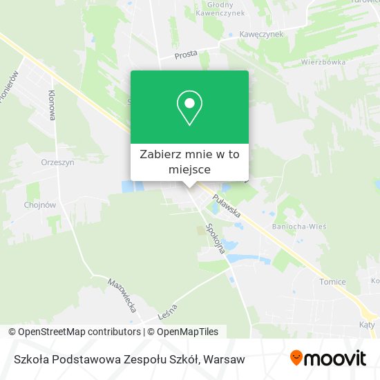 Mapa Szkoła Podstawowa Zespołu Szkół