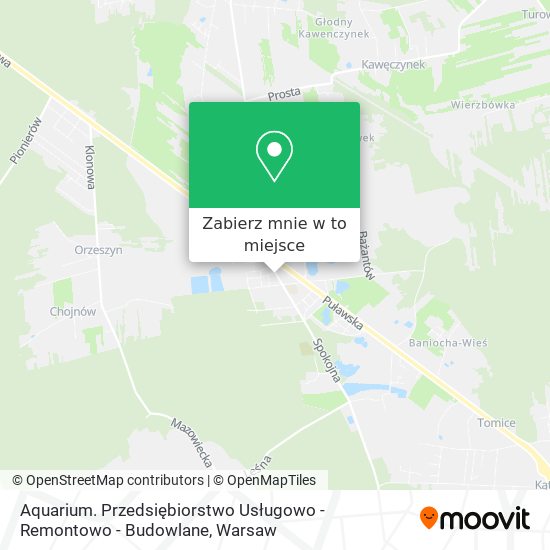 Mapa Aquarium. Przedsiębiorstwo Usługowo - Remontowo - Budowlane