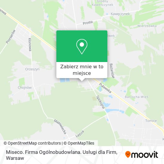 Mapa Miseco. Firma Ogólnobudowlana. Usługi dla Firm