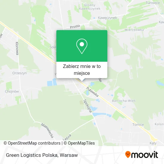Mapa Green Logistics Polska