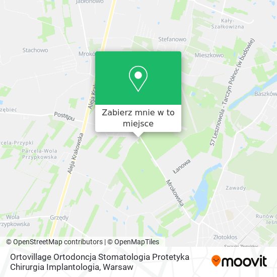 Mapa Ortovillage Ortodoncja Stomatologia Protetyka Chirurgia Implantologia