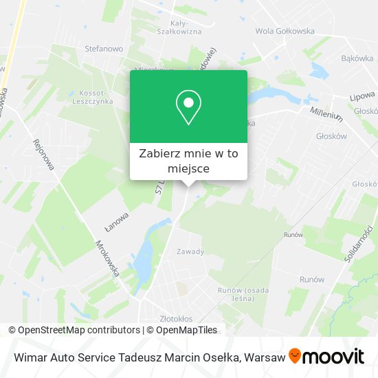 Mapa Wimar Auto Service Tadeusz Marcin Osełka