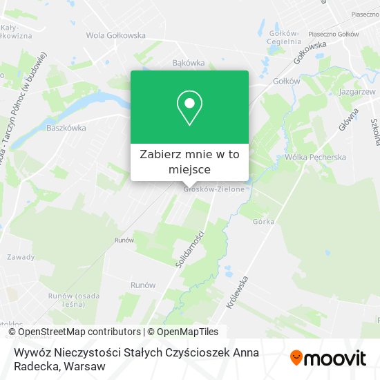 Mapa Wywóz Nieczystości Stałych Czyścioszek Anna Radecka