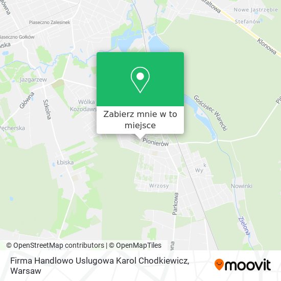 Mapa Firma Handlowo Uslugowa Karol Chodkiewicz