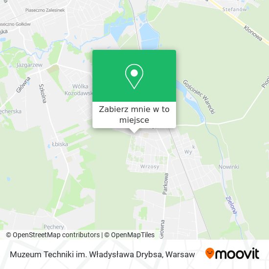 Mapa Muzeum Techniki im. Władysława Drybsa