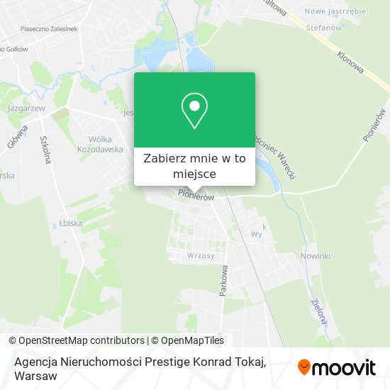 Mapa Agencja Nieruchomości Prestige Konrad Tokaj