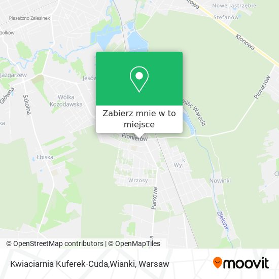 Mapa Kwiaciarnia Kuferek-Cuda,Wianki