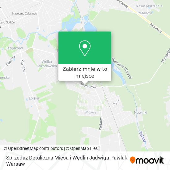 Mapa Sprzedaż Detaliczna Mięsa i Wędlin Jadwiga Pawlak