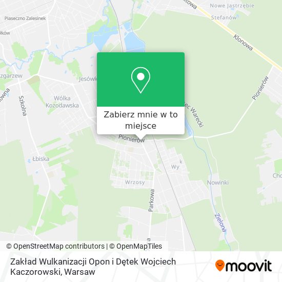 Mapa Zakład Wulkanizacji Opon i Dętek Wojciech Kaczorowski