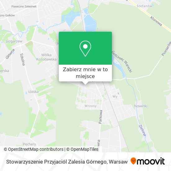 Mapa Stowarzyszenie Przyjaciól Zalesia Górnego