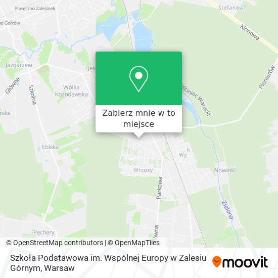 Mapa Szkoła Podstawowa im. Wspólnej Europy w Zalesiu Górnym