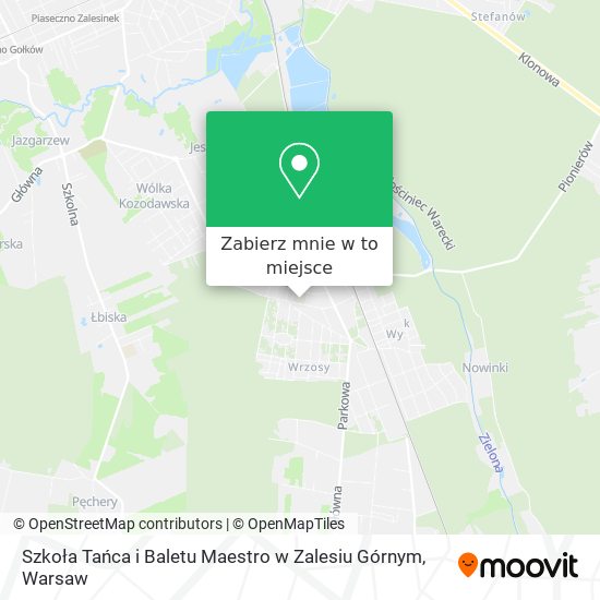 Mapa Szkoła Tańca i Baletu Maestro w Zalesiu Górnym