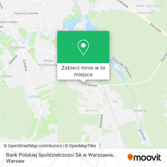 Mapa Bank Polskiej Spoldzielczosci SA w Warszawie