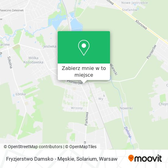 Mapa Fryzjerstwo Damsko - Męskie, Solarium