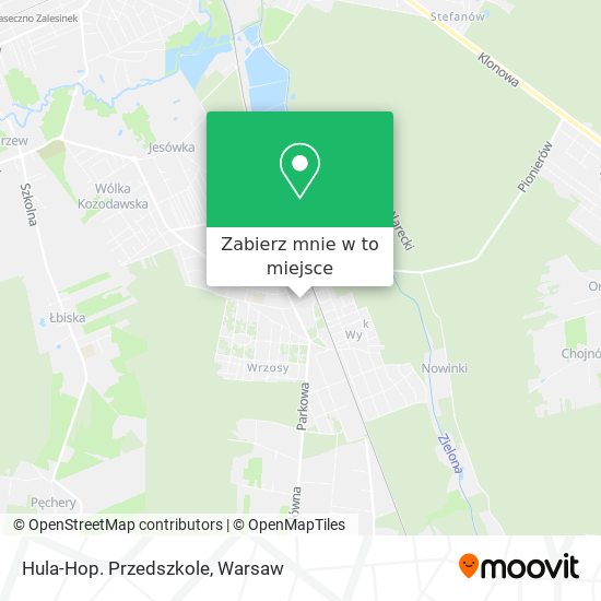 Mapa Hula-Hop. Przedszkole