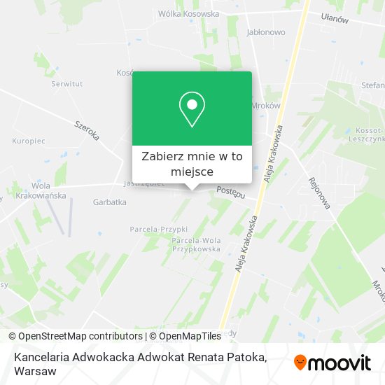 Mapa Kancelaria Adwokacka Adwokat Renata Patoka