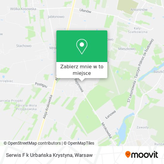 Mapa Serwis F k Urbańska Krystyna