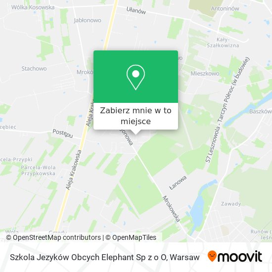 Mapa Szkola Jezyków Obcych Elephant Sp z o O